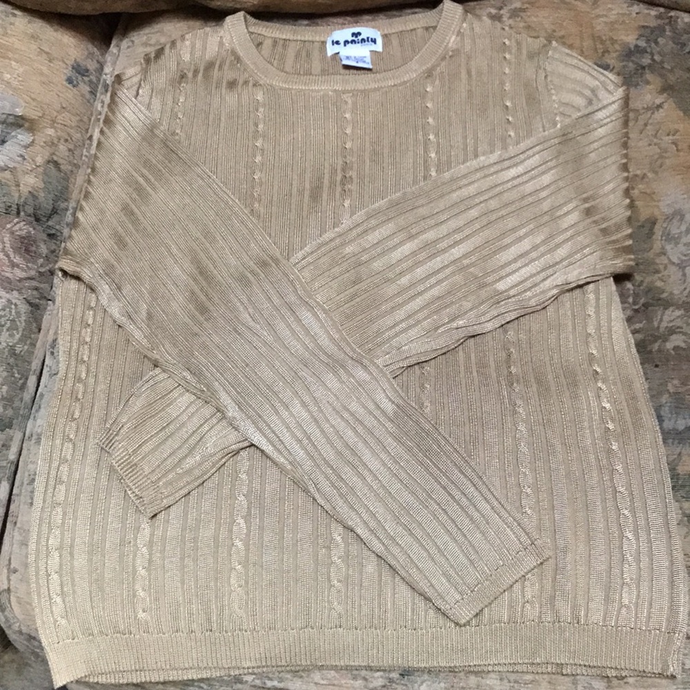 Le Painty Pullover Tan Sweater
